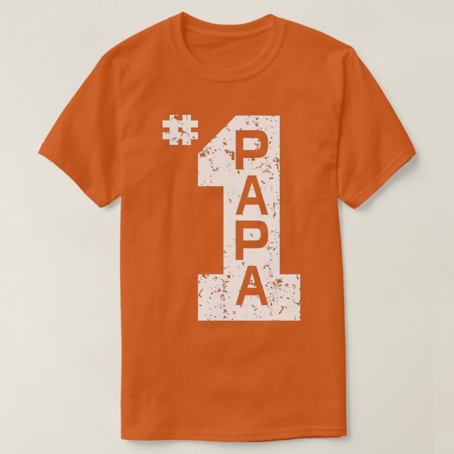 #1 Pappa nummer ett Pappa Pappa Far, farfar Far, T Shirt (Design framsida)