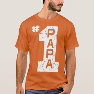 #1 Pappa nummer ett Pappa Pappa Far, farfar Far, T Shirt