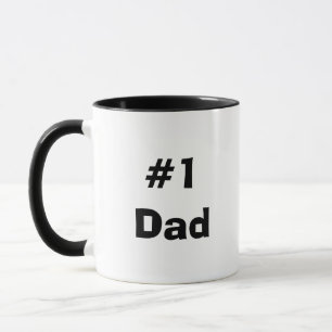 #1 Pappa nummer ett Pappa svart kaffe Mugg