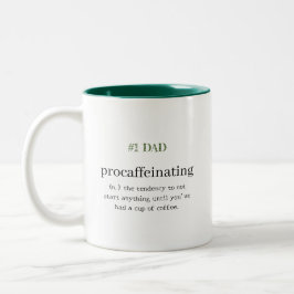 #1 Pappa Personlig Prokaffeinering Två-Tonad Mugg