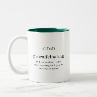 #1 Pappa Personlig Prokaffeinering Två-Tonad Mugg