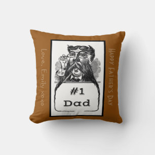 #1 Pappa Vintage Teckning Kudde