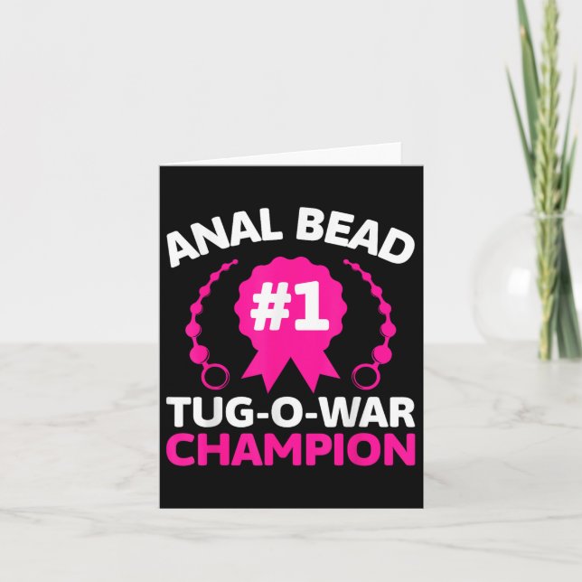 #1 Pärlstridande Krigsmästare Roligt Vuxenhumor Cr Kort (Framsida)