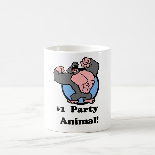 #1 Party Animal Gorilla Kaffemugg (Center)