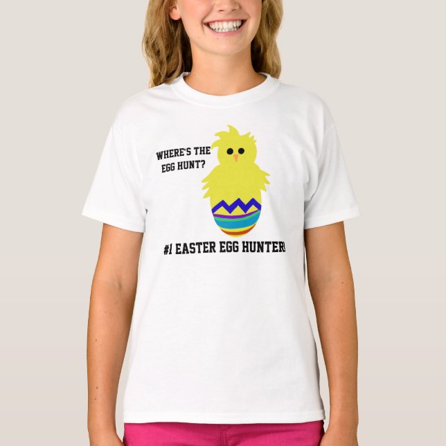 #1 Påskägg Hunter Baby Chick T-shirt (Framsida)