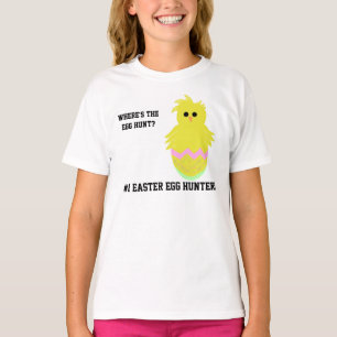 #1 Påskägg Hunter Rosa Baby Chick  Egg Girls T Shirt