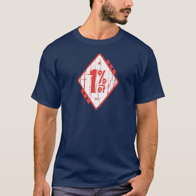 1% Percenter T-tröja T-shirt (Framsida)