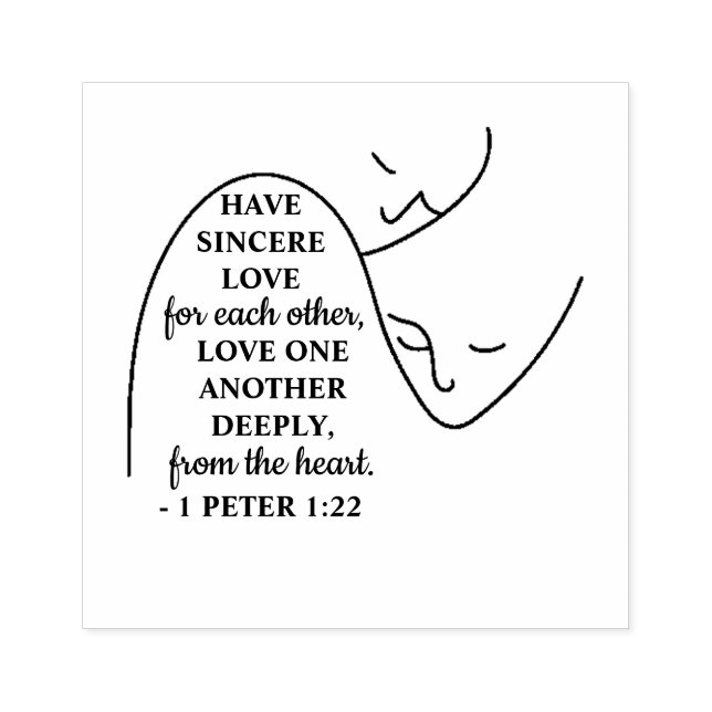 1 Peter 1:22 - Valentines day Bible Verse Stämpel (Tryck)