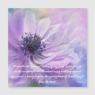 1 Peter 1:3 Lavender Flower  Återställande Påsk