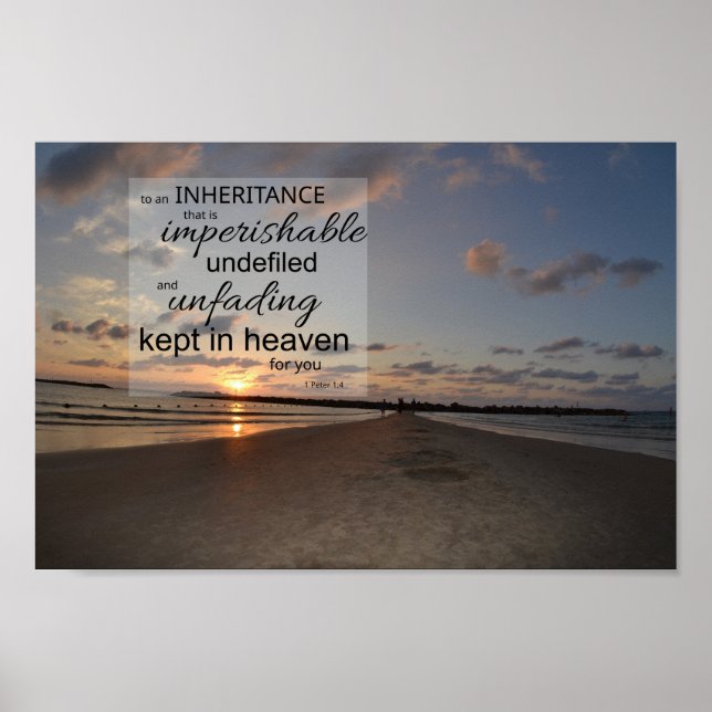 1 Peter 1:4 Affischtryck | Evig Arv Poster (Framsidan)