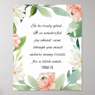 1 Peter 1:6, var verkligen glad Poster