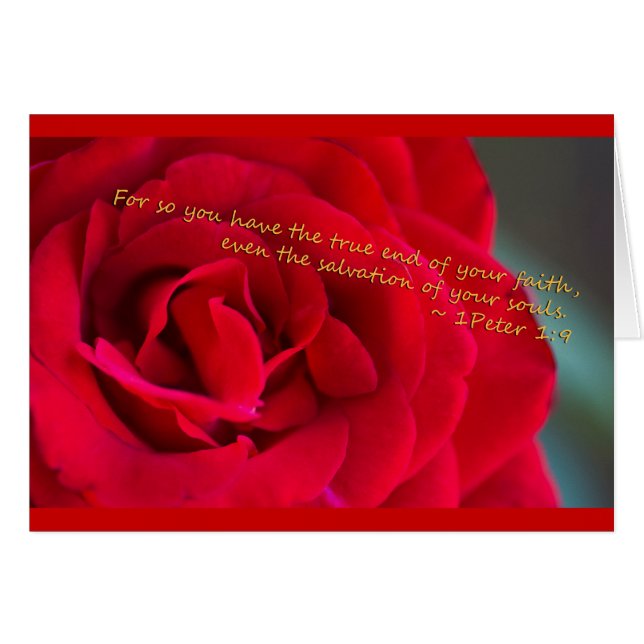 1 Peter 1:9 Hälsningskort (Framsidan Horizontal)
