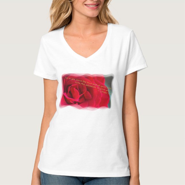 1 Peter 1:9 Tee (Framsida)