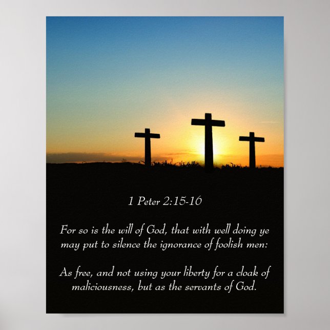 1 Peter 2:15-16 Poster (Framsidan)