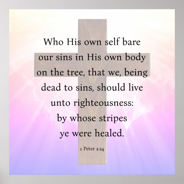 1 Peter 2:24 Poster (Framsidan)
