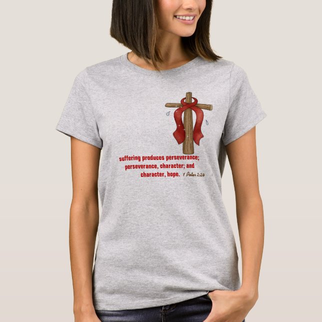 1 Peter 2:24 *** Ringer Tee Shirt (Framsida)