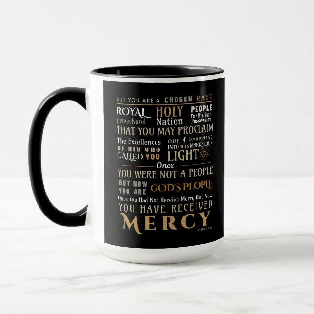 1 Peter 2:9-10 Scripture Mugg (Vänster)