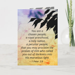 1 Peter 2:9 är du valt folk, bibel Kort