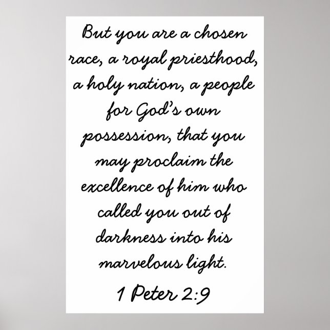 1 Peter 2:9 Poster (Framsidan)