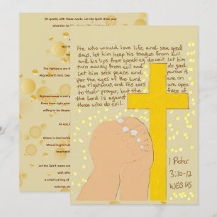 1 Peter 3:10–12 Skriptkort — Sök Fred Tack Kort