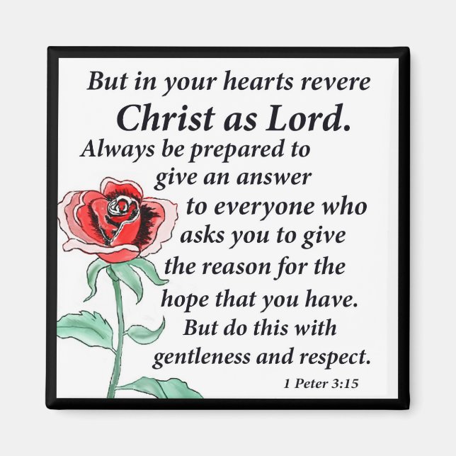 1 Peter 3:15 Magnet (Framsidan)