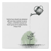 1 Peter 4:10 Bible Verse Christian Faith Wall Art