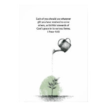 1 Peter 4:10 Bible Verse Christian Faith Wall Art