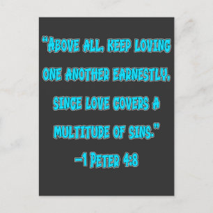 1 Peter 4:8 Behålla lyft varandra Vykort