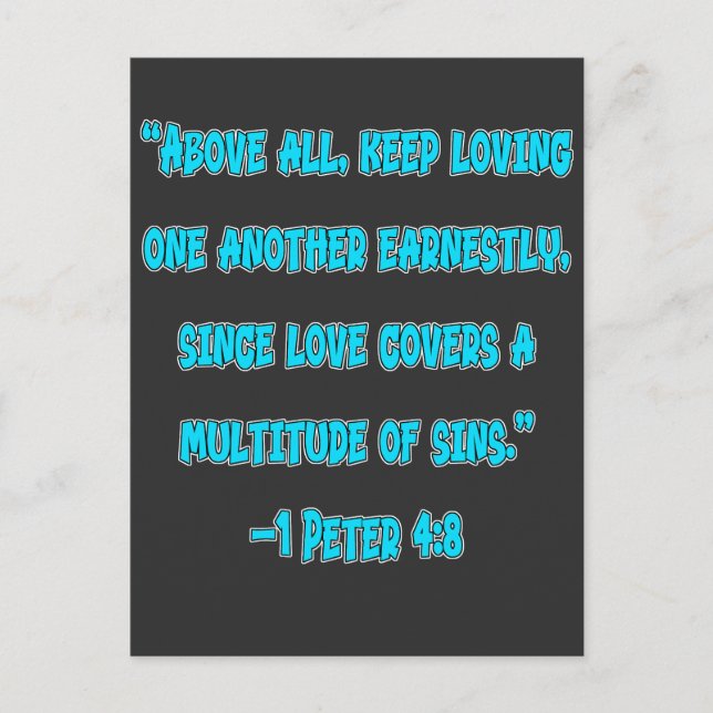 1 Peter 4:8 Behålla lyft varandra Vykort (Framsida)