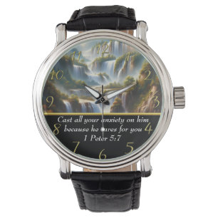 1 Peter 5:7 Christian Faith a Vattenfall Armbandsur