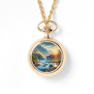 1 Peter 5:7 Guld Christian Faith Prayer Armbandsur