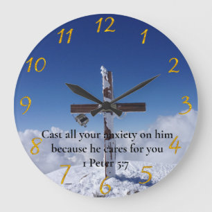 1 Peter 5:7 - kulspetshögsta kor Stor Klocka