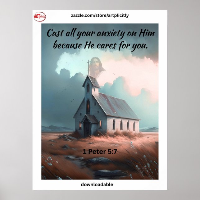 1 Peter 5:7 Poster (Framsidan)