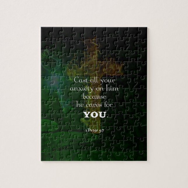 1 Peter 5:7 Uppmjukande bibelversot Pussel (Vertikal)
