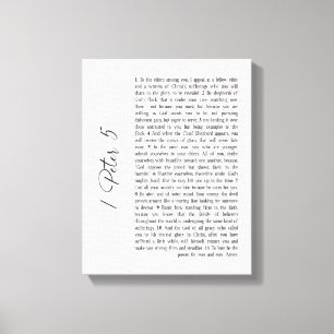 1 Peter 5 Bible Verse Scripture Wall Art Canvastryck