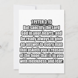 1 Petrus 3:15 KJV Bibelvers Inbjudningar