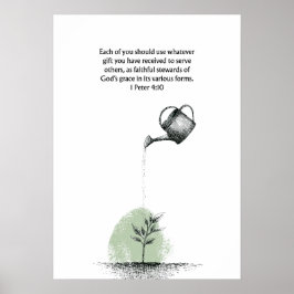 1 Petrus 4:10 Bibelvers Kristet Tro Väggkonst