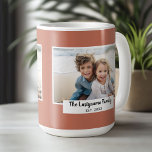 1 Photo Collage Family Namn - Solid Färg Back Kaffemugg<br><div class="desc">Använda ett vågrät eller ett selektivt mobilt foto för att skapa en unik och personlig gåva. Om du behöver justera bilder klickar du på verktyg för att anpassa ändringar.</div>