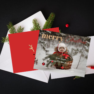 1 Photo Modern God jul Bästa Santa Bra-ish Julkort