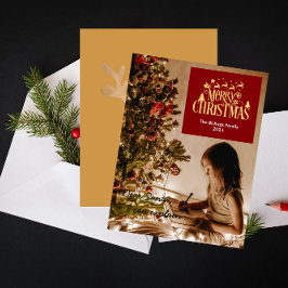 1 Photo Modern God jul Kära Santa Julkort