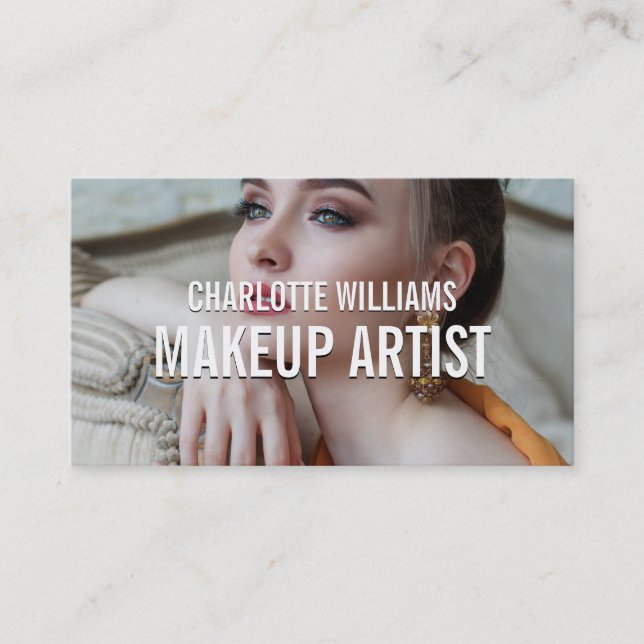 1 Photo Modern Makeup Artist Affärskort Visitkort (Framsida)