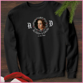 1 Photo Monogram Make & Wife Namn Manar's Lång Ärmad Tröja