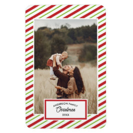 1 Photo Red and Grönt Diagonal Rand Magnet