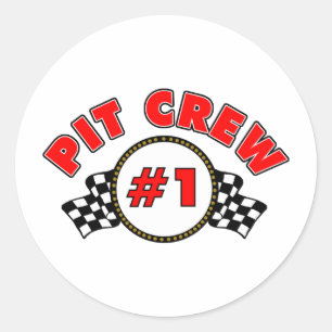 #1 Pit Crew Runt Klistermärke