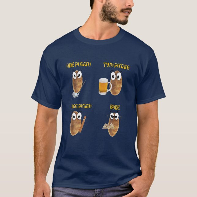 1 potatis,2 potatis,3 potatis, borst,finpotatis t shirt (Framsida)