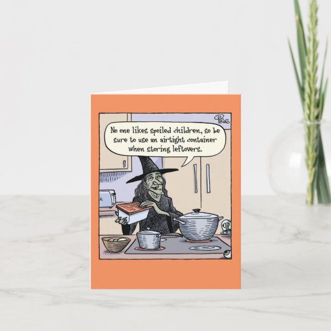 1 roligt Halloween-kort - förstörda barn Helgkort (Framsida)