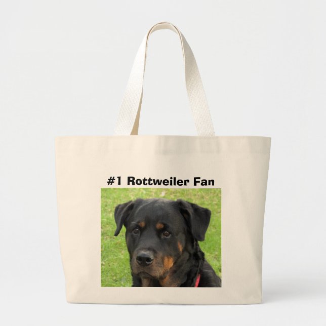 #1 Rottweiler Fläkt Jumbo Tote Bag Tygkasse (Framsidan)