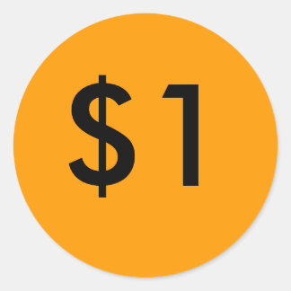 $1 RUNT KLISTERMÄRKE