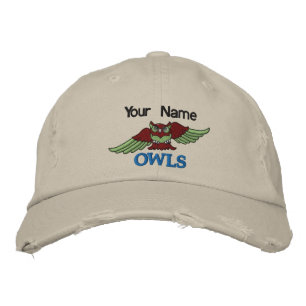 1 SAMPLE UGGLA broiderad monogramhat Broderad Keps