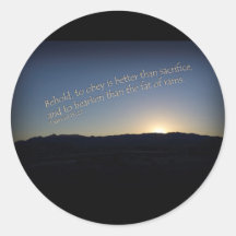 1 Samuel 15:22 Sunset Black Gräns